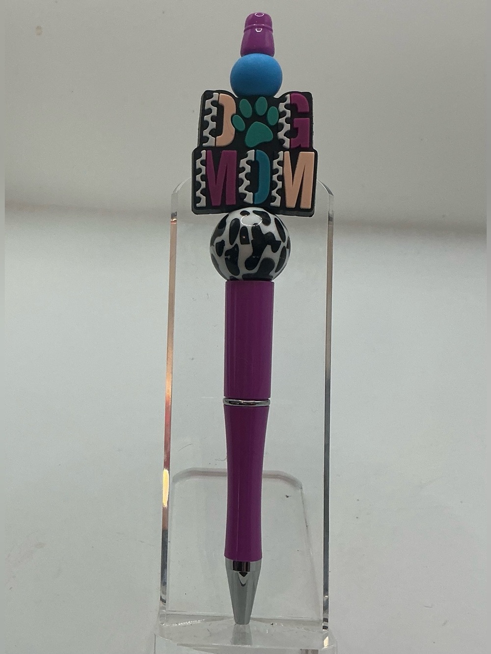 DOG MOM HANDMADE DECORATIVE BEADED BLINGY INK PEN GREAT GIFT